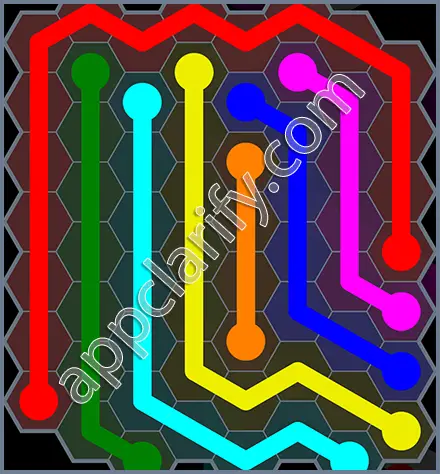 Flow Free: Hexes Rainbow Pack Level 142 Solutions