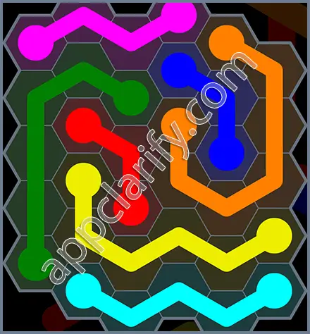 Flow Free: Hexes Rainbow Pack Level 146 Solutions