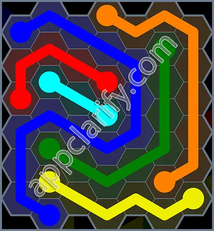 Flow Free: Hexes Rainbow Pack Level 147 Solutions