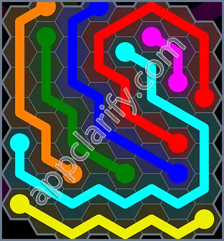 Flow Free: Hexes Rainbow Pack Level 148 Solutions