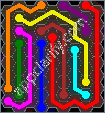 Flow Free: Hexes Rainbow Pack Level 149 Solutions