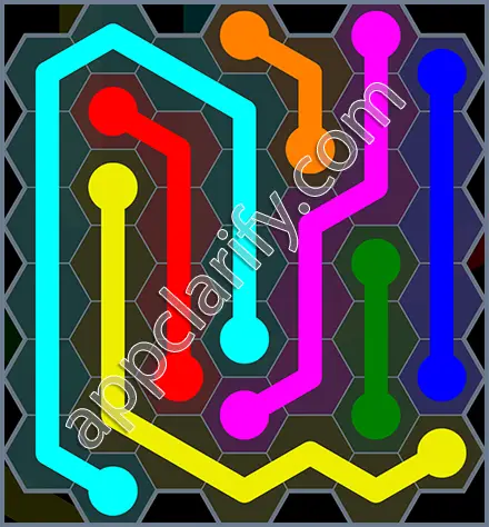 Flow Free: Hexes Rainbow Pack Level 15 Solutions