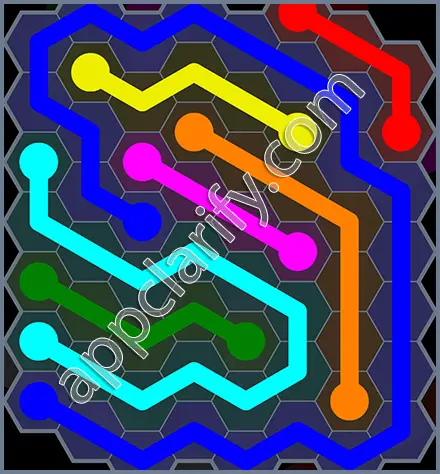 Flow Free: Hexes Rainbow Pack Level 150 Solutions