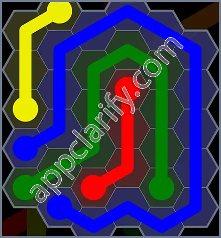 Flow Free: Hexes Rainbow Pack Level 18 Solutions