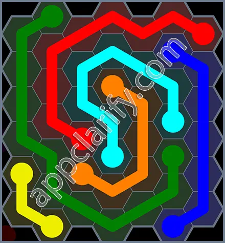 Flow Free: Hexes Rainbow Pack Level 19 Solutions