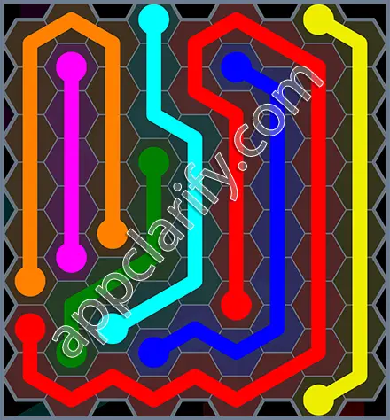 Flow Free: Hexes Rainbow Pack Level 21 Solutions