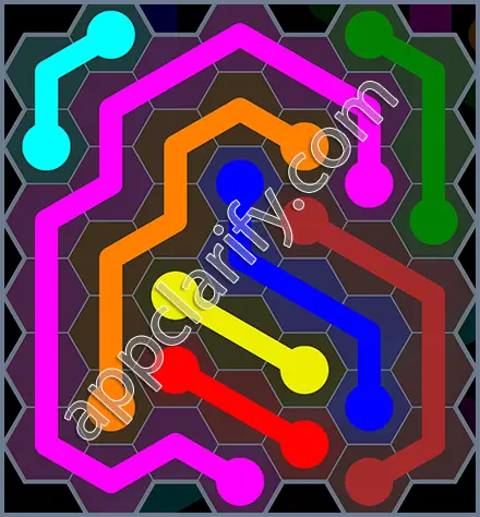 Flow Free: Hexes Rainbow Pack Level 23 Solutions