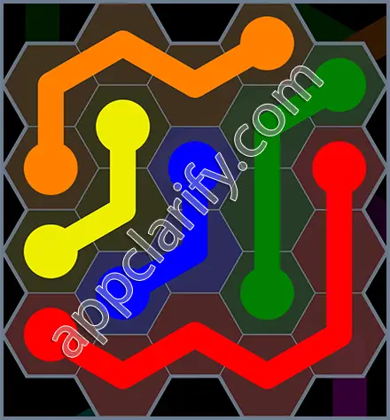 Flow Free: Hexes Rainbow Pack Level 25 Solutions