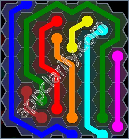 Flow Free: Hexes Rainbow Pack Level 28 Solutions