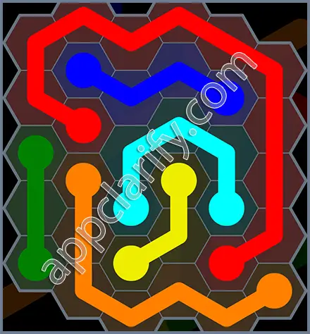 Flow Free: Hexes Rainbow Pack Level 34 Solutions