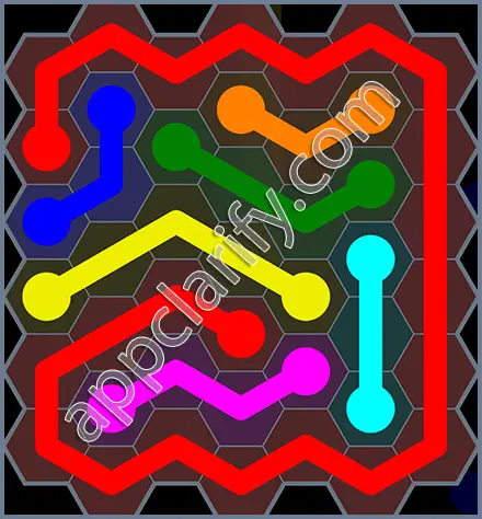 Flow Free: Hexes Rainbow Pack Level 35 Solutions