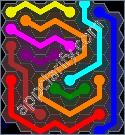 Flow Free: Hexes Rainbow Pack Level 36 Solutions