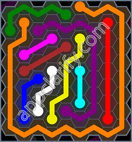 Flow Free: Hexes Rainbow Pack Level 37 Solutions