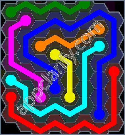 Flow Free: Hexes Rainbow Pack Level 38 Solutions