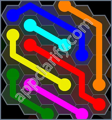 Flow Free: Hexes Rainbow Pack Level 40 Solutions