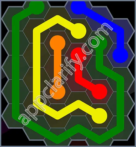 Flow Free: Hexes Rainbow Pack Level 42 Solutions