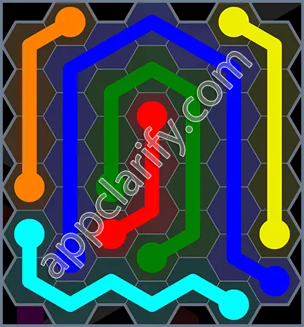 Flow Free: Hexes Rainbow Pack Level 43 Solutions