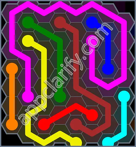 Flow Free: Hexes Rainbow Pack Level 44 Solutions