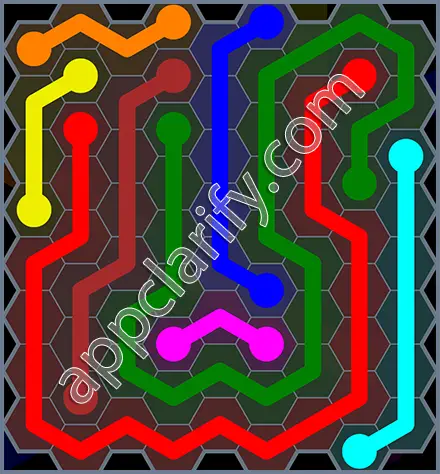 Flow Free: Hexes Rainbow Pack Level 45 Solutions