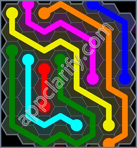 Flow Free: Hexes Rainbow Pack Level 46 Solutions