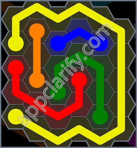 Flow Free: Hexes Rainbow Pack Level 48 Solutions