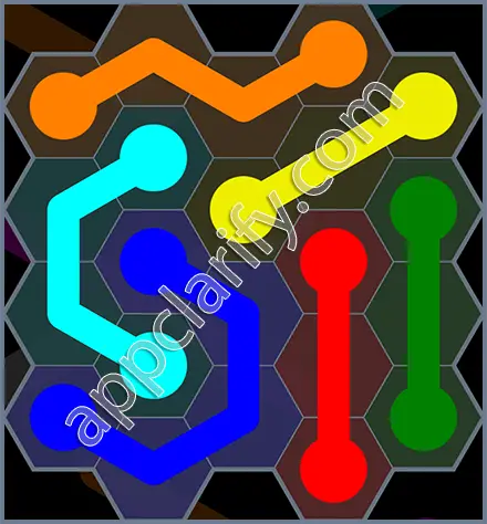Flow Free: Hexes Rainbow Pack Level 49 Solutions