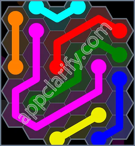 Flow Free: Hexes Rainbow Pack Level 50 Solutions