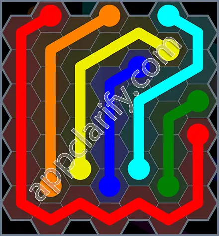 Flow Free: Hexes Rainbow Pack Level 51 Solutions