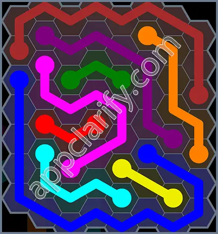Flow Free: Hexes Rainbow Pack Level 52 Solutions