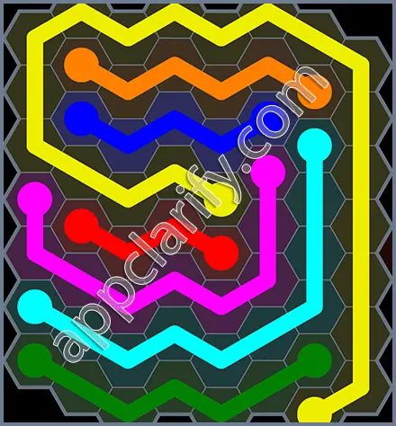 Flow Free: Hexes Rainbow Pack Level 54 Solutions