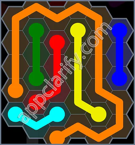 Flow Free: Hexes Rainbow Pack Level 56 Solutions
