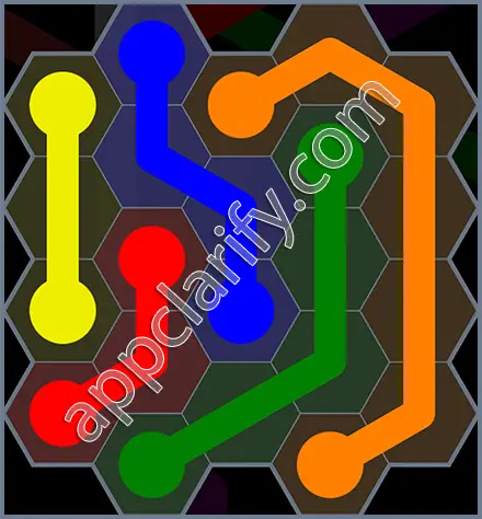 Flow Free: Hexes Rainbow Pack Level 57 Solutions