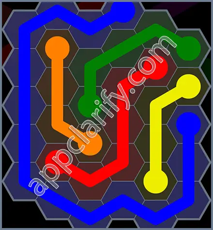 Flow Free: Hexes Rainbow Pack Level 58 Solutions