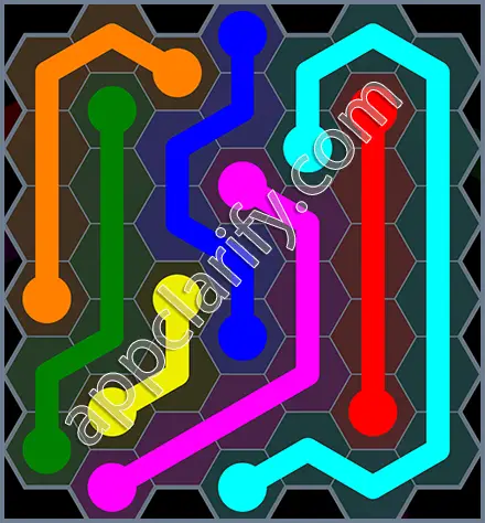 Flow Free: Hexes Rainbow Pack Level 59 Solutions