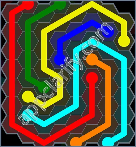 Flow Free: Hexes Rainbow Pack Level 60 Solutions