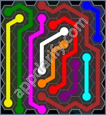 Flow Free: Hexes Rainbow Pack Level 61 Solutions