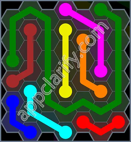 Flow Free: Hexes Rainbow Pack Level 63 Solutions