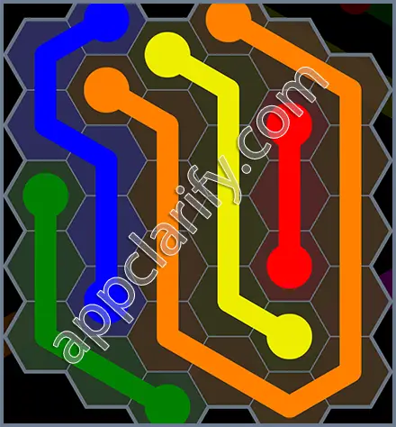 Flow Free: Hexes Rainbow Pack Level 64 Solutions