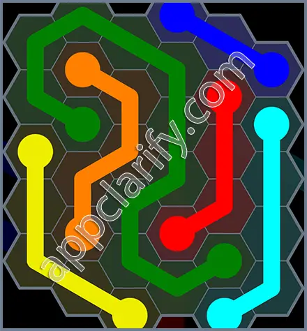 Flow Free: Hexes Rainbow Pack Level 74 Solutions