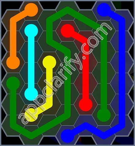 Flow Free: Hexes Rainbow Pack Level 75 Solutions