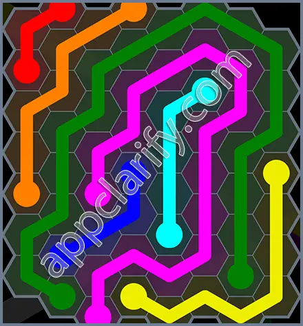Flow Free: Hexes Rainbow Pack Level 76 Solutions
