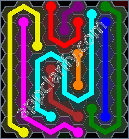 Flow Free: Hexes Rainbow Pack Level 77 Solutions