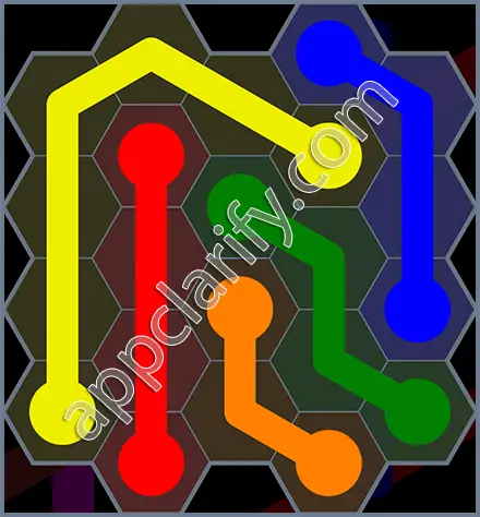 Flow Free: Hexes Rainbow Pack Level 81 Solutions