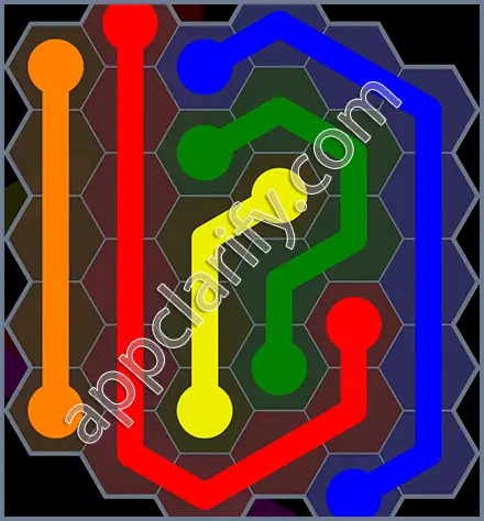 Flow Free: Hexes Rainbow Pack Level 82 Solutions