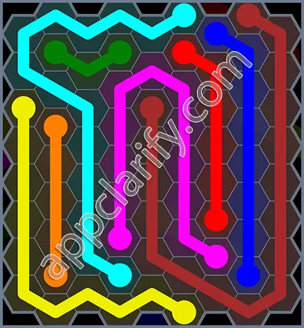 Flow Free: Hexes Rainbow Pack Level 85 Solutions