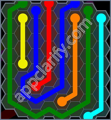 Flow Free: Hexes Rainbow Pack Level 86 Solutions