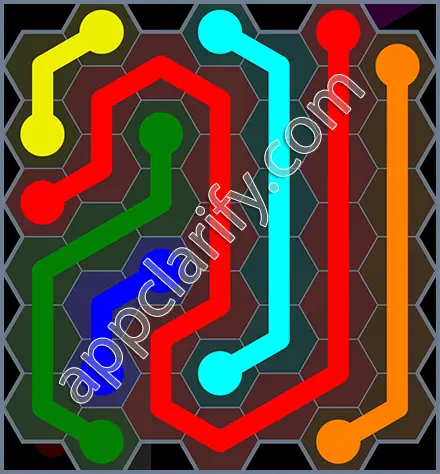 Flow Free: Hexes Rainbow Pack Level 87 Solutions