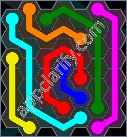 Flow Free: Hexes Rainbow Pack Level 91 Solutions