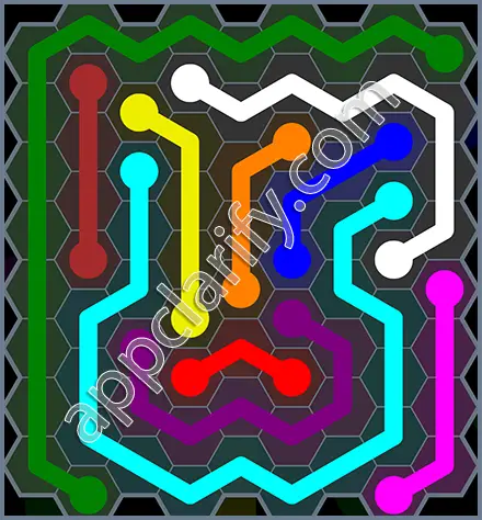 Flow Free: Hexes Rainbow Pack Level 93 Solutions