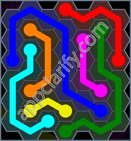 Flow Free: Hexes Rainbow Pack Level 95 Solutions